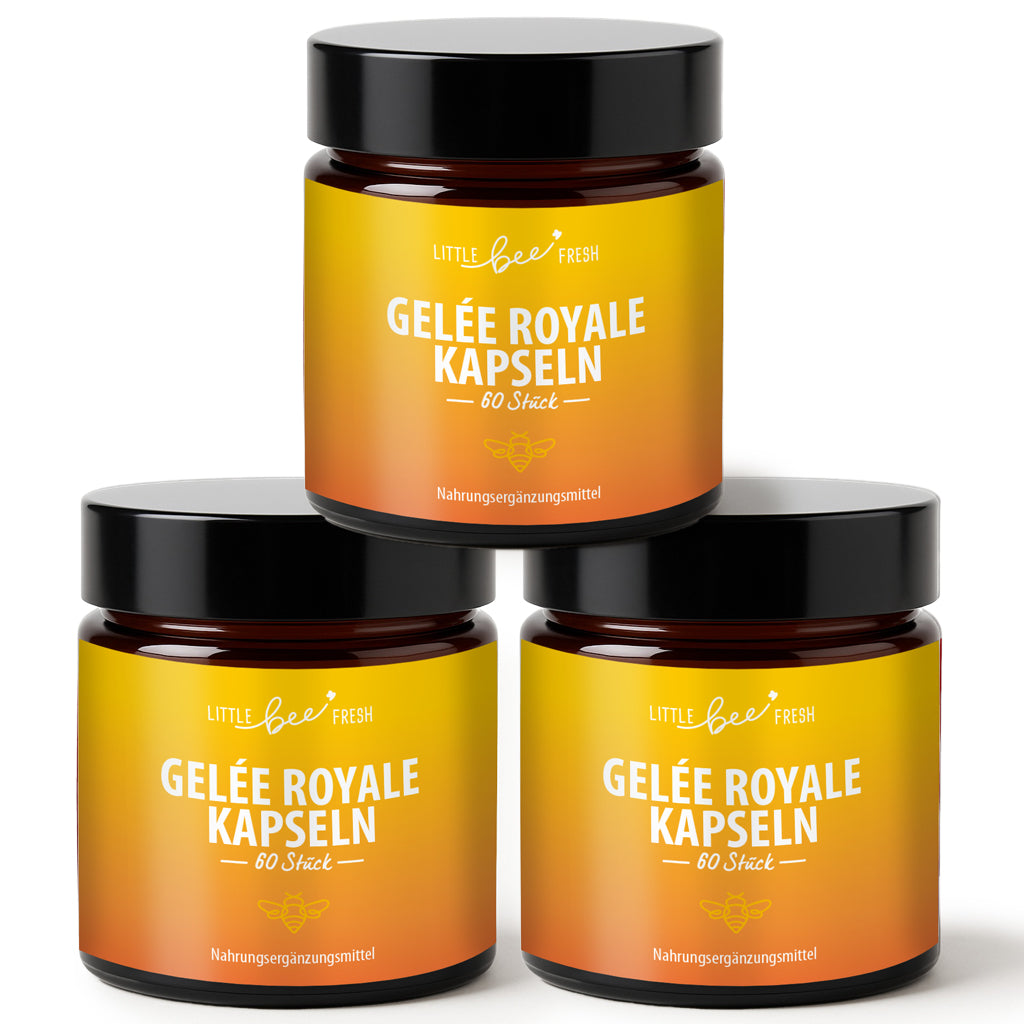 Spar-Set – 3x Gelée Royale Kapseln – das Geheimnis der Bienenkönigin | 320mg, 90 Stück