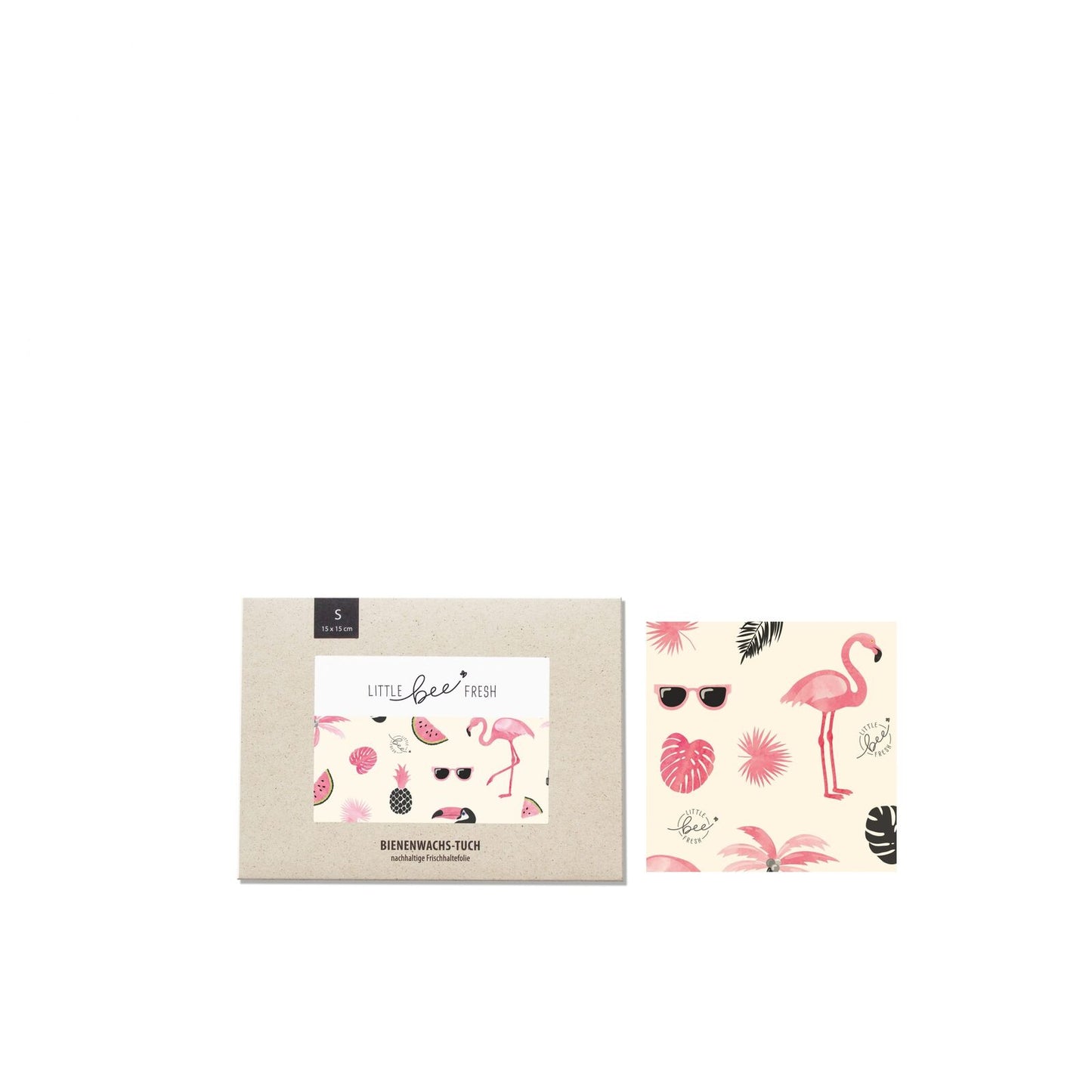 Kleines Bienenwachstuch S Flamingo