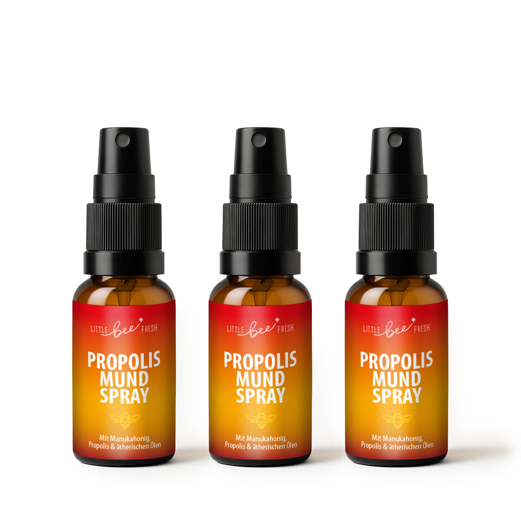 Spar-Set – 3x Propolis Mundspray – mit Manukahonig, Propolis & ätherischen Ölen