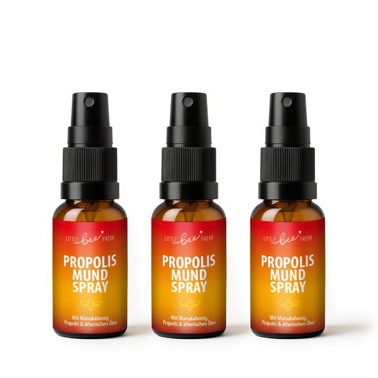 Spar-Set – 3x Propolis Mundspray – mit Manukahonig, Propolis & ätherischen Ölen