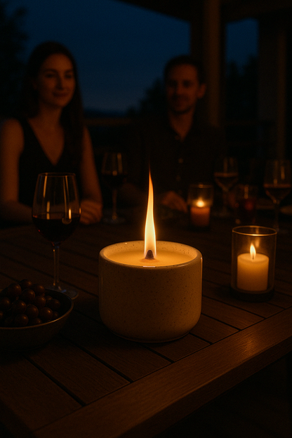 Tischfeuer Abends