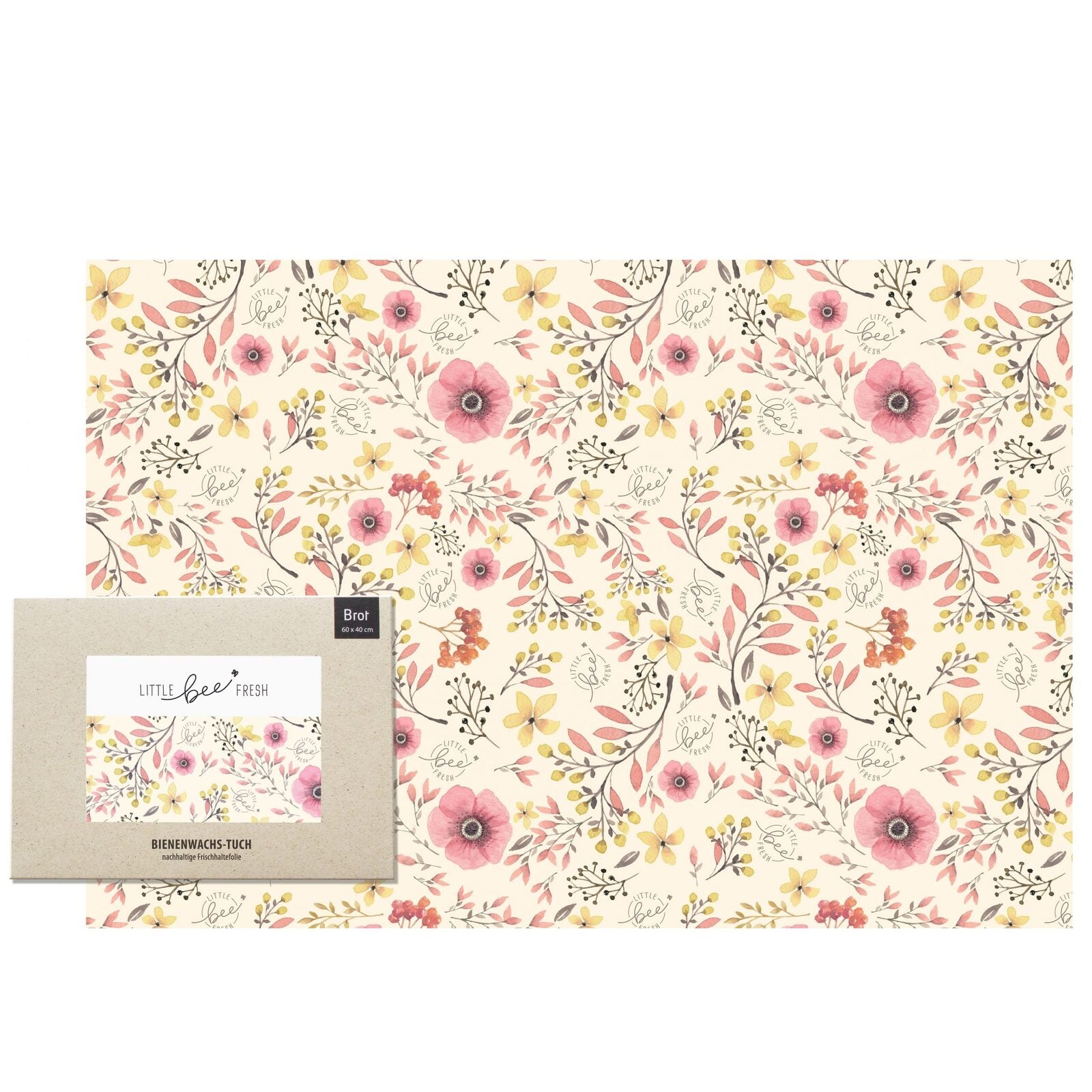 Brottuch Rosa Bienenwachstuch