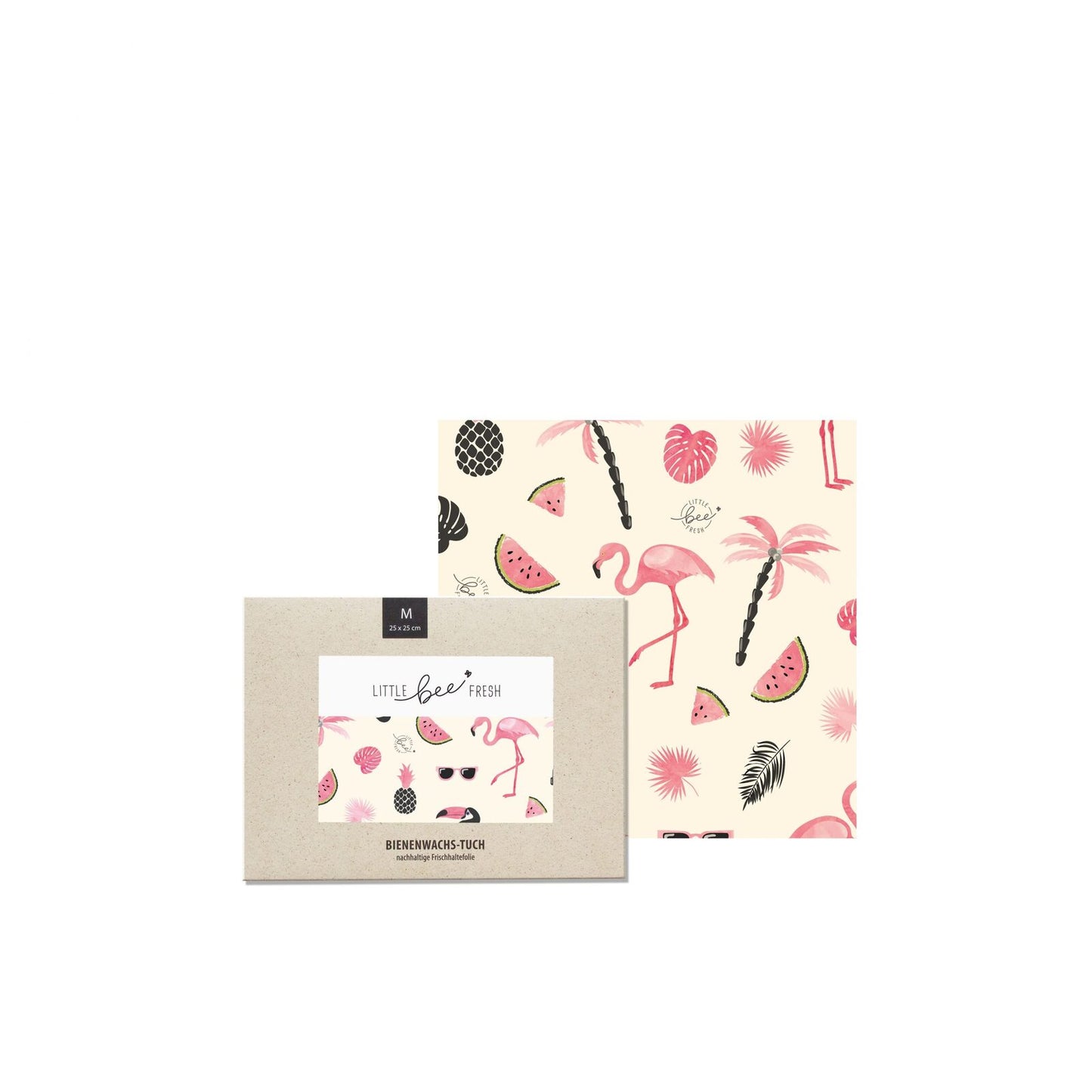 Mittleres Bienenwachstuch M Flamingo
