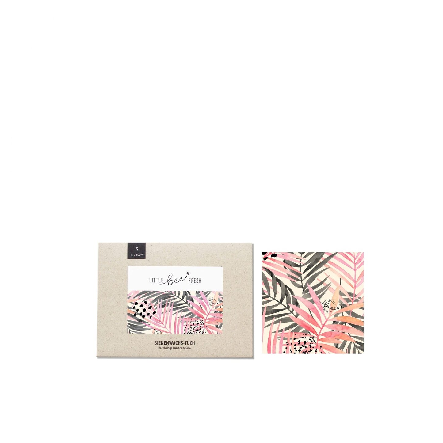Kleines Bienenwachstuch S Jungle pink