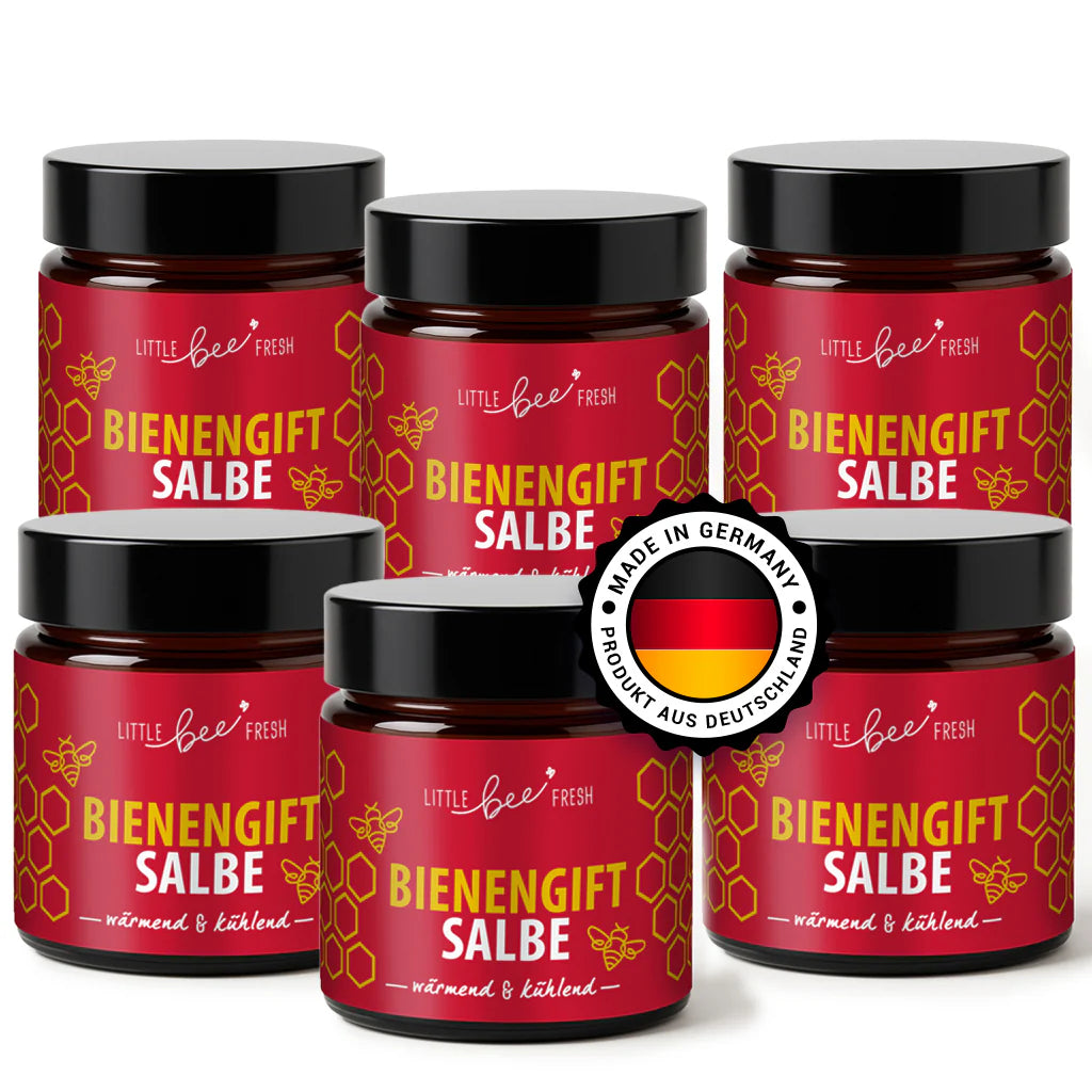 6-Monatsvorrat: 6x Bienengiftsalbe wärmend & kühlend (🎁 5 BEZAHLEN + 1 GRATIS)