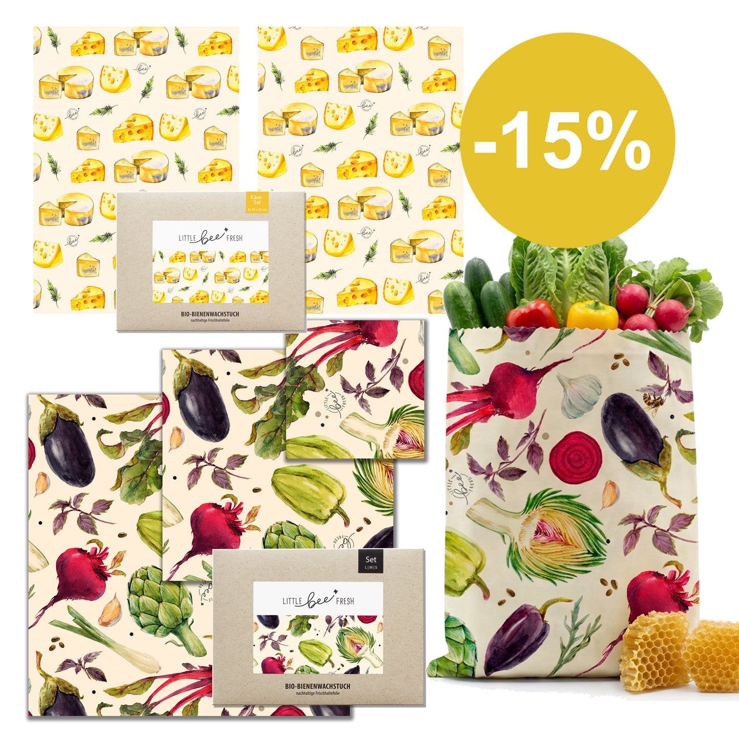 Spar-Set - Länger frisches Obst, Gemüse & Käse