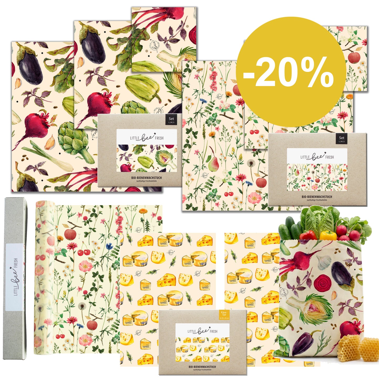 XXL Spar-Set - Länger frisches Obst, Gemüse & Käse