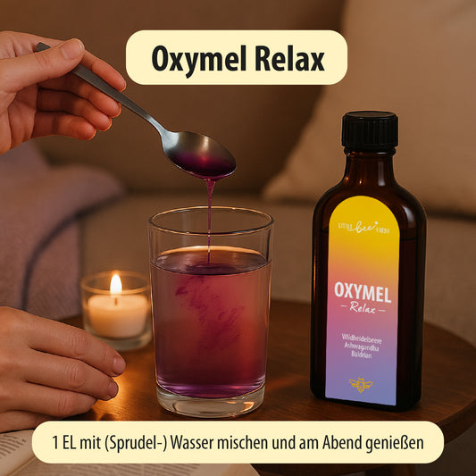 Oxymel Relax – für innere Ruhe & Ausgleich | mit Wildheidelbeere, Ashwagandha & Baldrian