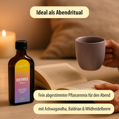 Oxymel Relax – mit Wildheidelbeere, Ashwagandha & Baldrian